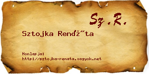 Sztojka Renáta névjegykártya