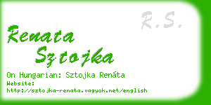 renata sztojka business card